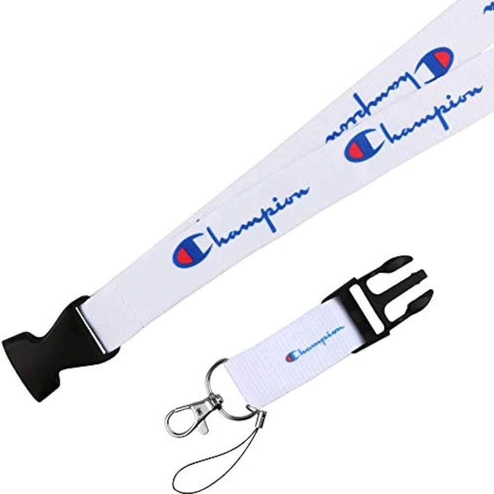 A. Best Sport Unisex Champion White One Size Detachable Lanyard with Metal Clip